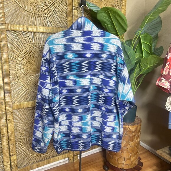 Patagonia Mens Half Zip Fleece Sweater Synchilla Blue Aztec Print Size XXL - Picture 7 of 7